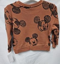 New Toddler Boys' Disney Mickey Mouse Pullover Sweatshirt - Brown 2T image 2