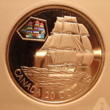 2001 Canada Silver $20 Proof Ship Hologram ANACS PF68! - £79.08 GBP