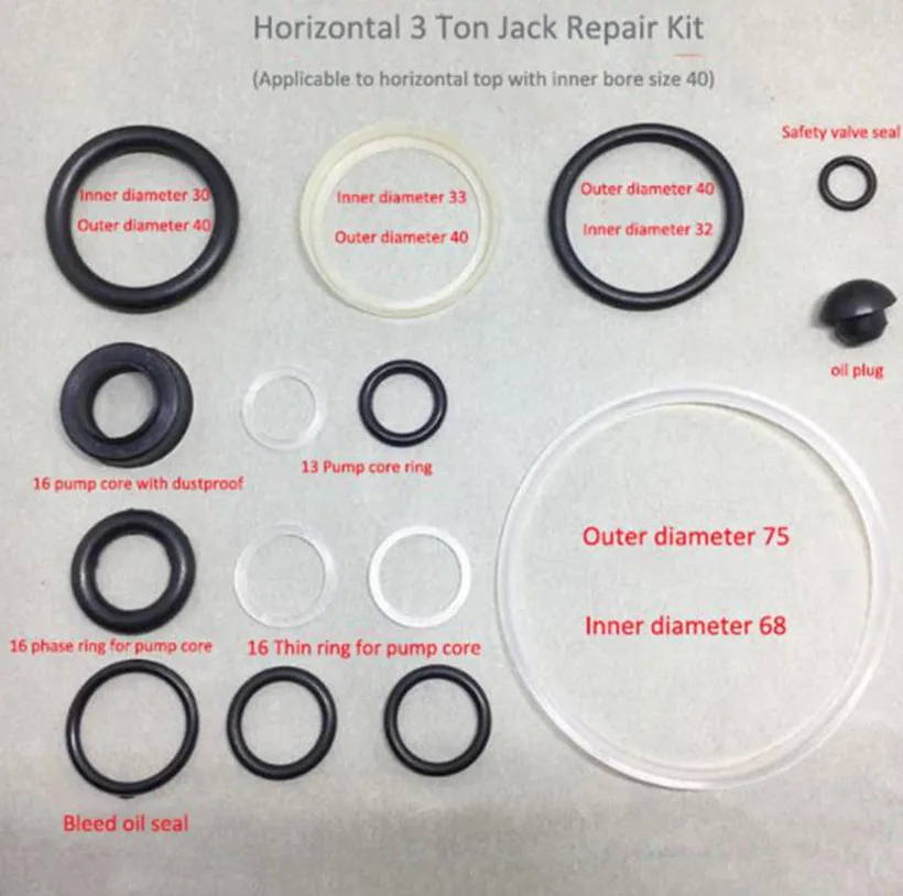 Repair Tool Jack Accessories Oil Seal Ring Small Accessories Oil Seal O-ring H - £10.30 GBP