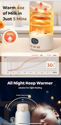 Portable 17oz Baby Bottle Warmer with Rapid Heating and Temperature Control Item image 4