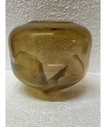 vintage art glass bowl base signed TM 85 - $268.93 CAD