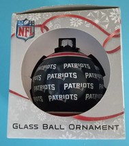 NFL. NEW. PATRIOTS GLASS BALL HANGING ORNAMENT Christmas or Sports Room.... - $10.03