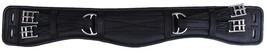 30&quot; Horse English Black Padded Leather Comfort Contoured Dressage Girth - $1,640.63 MXN
