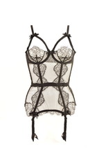 AGENT PROVOCATEUR Donne Corsetto Lussuosa Intima Elegante Nera Taglia UK... - $213.95