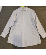 Brooks Brothers Men Button Up Shirt Long Sleeve Sz 16 32 Blue Houndstoot... - $20.28 CAD