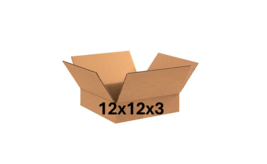 12&quot; x 12&quot; x 3&quot; CARDBOARD BOX - 32 ect - SINGLE BOX - £0.71 GBP