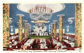 Blue Room Roosevelt Hotel New Orleans Interior Vintage Hotel Postcard - £6.21 GBP
