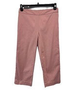 Liz Claiborne Audra Pink Cropped Stretch Cotton Pants Straight Size 4 - €12,87 EUR