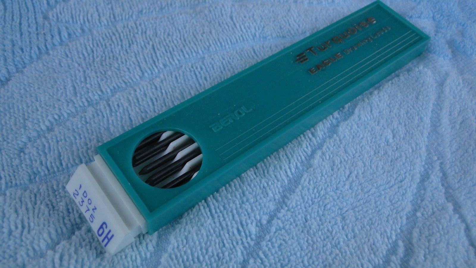 Vintage Eagle Berol Turquoise Drawing Pencil Leads Refills 6H USA 2375 NOS - $7.91