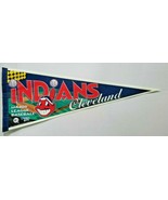 Rare Vintage 1997 MLB Pennant Cleveland Indians WinCraft Sports 12&quot; x 30... - £27.41 GBP