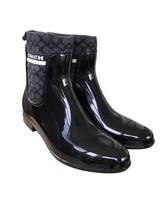 New - Women’s Coach Rivington Black Rubber Short Rain Boots Size 10 B - £66.00 GBP