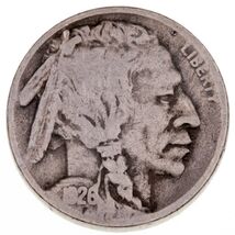 1926-S 5C Buffalo Nickel in VG Condition, Natural Color, Reverse Letters... - $68.97