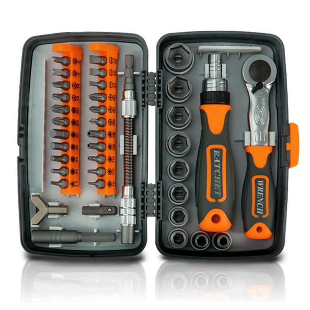 38pcs Sleeve Screwdriver Set Ratchet Wrench Socket Spanner Drill Combina... - £79.04 GBP