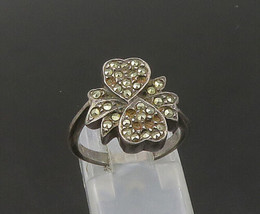 925 Sterling Silver - Vintage Marcasite Victorian Band Ring Sz 4.5 - RG2... - $33.80