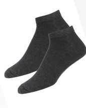 Hugo Boss 2 pack Men&#39;s Gray Charcoal Finest Cotton Ankle Sneaker Socks S... - £24.36 GBP