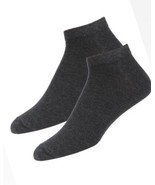 Hugo Boss 2 pack Men&#39;s Gray Charcoal Finest Cotton Ankle Sneaker Socks S... - £24.58 GBP