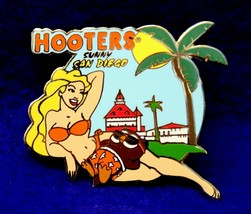 Hooters Sexy Blonde Girl On Sunny San Diego Ca California Beach Lapel Pin - £13.89 GBP