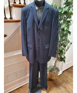 Stacy Adams Men&#39;s Blue Lined Polyester Single Breasted Two Piece Suits S... - $88.01 CAD