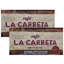 Cafe La Carreta Espresso Coffee 10 oz Brick (Pack of 2 Bricks) - £18.50 GBP