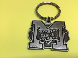 Vintage Mmah Promo Keyring Massena Minor Hockey Keychain Ancien Porte-Clés N.Y. - £6.22 GBP