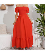 New Women&#39;s Casual Summer Backless Off-shoulder Long Dress - £47.99 GBP+