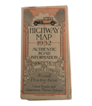 VTG Jamestown Mutual Insurance Company 1932 Detailed Road Map NY NJ PA Ephemera - £47.39 GBP