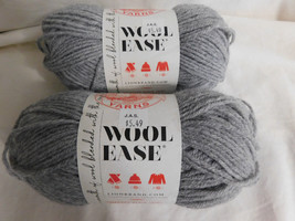 Lion Brand  Wool Ease  Grey Heather lot of 2 Dye Lot 638334 - £7.82 GBP