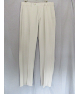 Perry Ellis Portfolio dress pants 32/32 beige flat front straight leg - $17.59