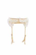 Agent Provocateur Womens Suspenders Lovely Floral Ivory Size Ap 3 - £136.18 GBP