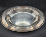 Vintage RS MFG CO Nickel-Silver 824 Shallow Oval Bowl, Fruit/Nut Dish - $15.63