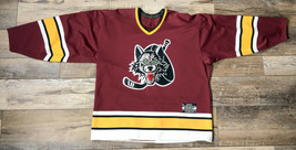 Chicago Wolves Jersey ProWear Bauer Hockey Authentics Red Vintage 90s Size 52 - £116.15 GBP