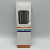 Dunkin Reusable Straws Rainbow Pride Cleaning Brush Carrying Case - £19.48 GBP