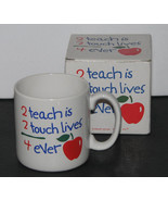 2 Teach is 2 Touch Lives 4 Ever Mug Teacher Gift Mug - £11.66 GBP