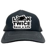 LOOK TWICE SAVE A LIFE FUNNY Trucker Cap Foam Baseball Cap Hat Mesh HF0142 - $19.79