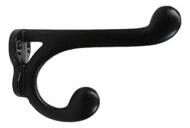 Pack Of 4 Cast Iron Black Traditional School House Double Peg Wall Hooks... - $331.31 MXN