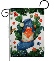 Winter Socks Gnome Garden Flag 13 X18.5 Double-Sided House Banner - £15.96 GBP