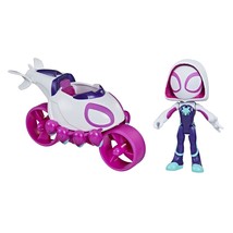 Spidey &amp; His Amazing Friends Marvel Ghost-Spider Action Figure &amp; Copter-Cycle Ve - £29.56 GBP