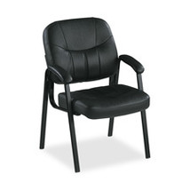 Guest Chair- 26in.x28in.x35in.- Black Leather - £162.67 GBP