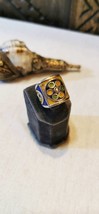 Vintage  enamelled silver ring - moroccan ring- Berber ring - tribal rin... - £59.95 GBP