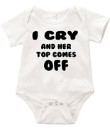 VRW I cry and her top Comes Off Baby Outfit Creeper Baby boy Baby Girl T... - £11.81 GBP
