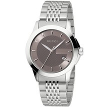 Gucci YA126406 Men&#39;s G-TIMELESS Silver-Tone Quartz Watch - £398.75 GBP