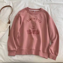 Eatshirt women korean style cotton fleece thicken clothes loose mid length letter print thumb200