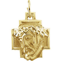 14K Gold Face of Jesus Pendant - £590.77 GBP