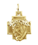 14K Gold Face of Jesus Pendant - £592.94 GBP