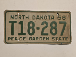 North Dakota 1958 Peace Garden State License Plate T18-287-Man Cave-Deco... - $35.94 CAD