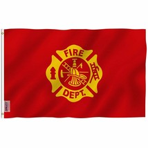 Anley Fly Breeze 3x5 Feet USA Fire Department Flag - US Firefighter Flags - £6.13 GBP