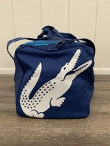 Vtg 90s Lacoste Gator Duffle Bag Parfums Essential Sport Large Croc Blue... - £54.34 GBP