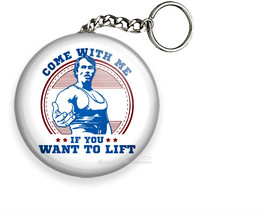 COME WITH ME IF YOU WANT TO LIFT KEYCHAIN KEY FOB RING CHAIN BODYBUILDER... - £12.11 GBP+