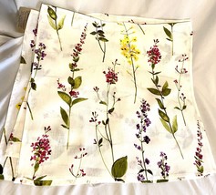 Saro Lifestyle 20 In Square Colorful Linen Napkins Botanical Theme Set of Four - £15.34 GBP