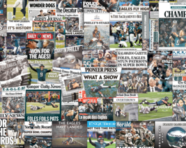 Philadelphia Eagles 2018 Super Bowl Newspaper Collage Print or Framed - $19.99+